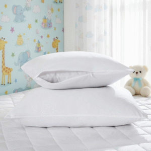 Maples Baby Waterproof Pillow Protector – Terry Fabric with Zipper & Flap Closure - Image 1
