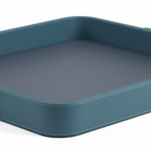 Maples Light Blue Leather Large Storage Tray - Image 1