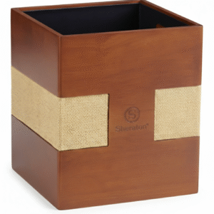 Maples Sandalwood Shadow & Beech Light Square Waste Bin - Image 1