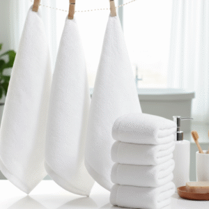 Maples Borderless Face Towel – 100% Cotton, 600 GSM, Soft and Highly Absorbent - Image 1