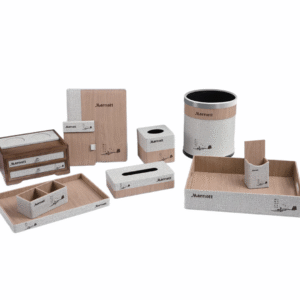 Maples Hotel Leather Accessories with Bamboo Accents - Jungle Classic Series - Image 1