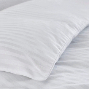 Maples Baby Duvet Cover – 300 TC Cotton, Striped White with Zipper Closure - Image 3