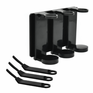 Maples Wall-Mounted Triple Dispenser Set – 300ml & 500ml Refillable Dispensers with Lock Key, Bracket & Customizable Labels – Ideal for Hotels, Spas & Bathrooms - Image 4