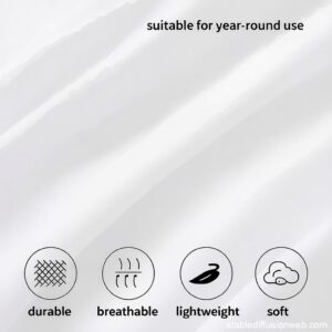 Maples Baby Duvet Cover – 300 TC Cotton, Plain White with Zipper Closure - Image 3