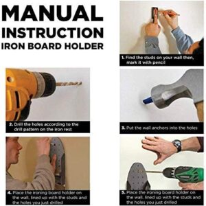 Maples Wall-Mounted Ironing Holder – Heat-Resistant Design with Steel Hooks for Iron & Board Storage, Space-Saving and Durable - Image 4
