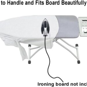 Maples Ironing Board Cover – 100% Cotton, Heat-Resistant, Non-Slip, for Fast and Smooth Ironing (145 x 45 cm, Grey) - Image 2