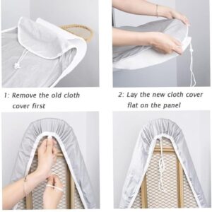 Maples Ironing Board Cover – 100% Cotton, Heat-Resistant, Non-Slip, for Fast and Smooth Ironing (145 x 45 cm, Grey) - Image 4