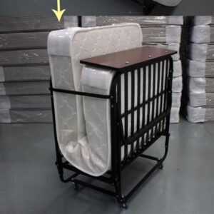 Maples Folding Extra Bed with Wooden Headboard & 20cm Spring Mattress – Space-Saving, Durable Design - Image 8