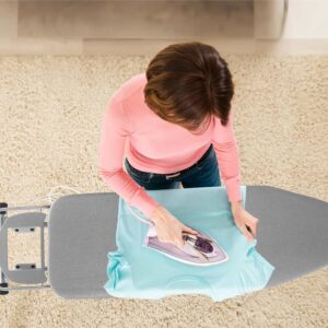 Maples Ironing Board – Steel Frame, Adjustable Height, Anti-Slip & Heat-Resistant Cotton Cover, 130 x 34 cm, Grey - Image 5