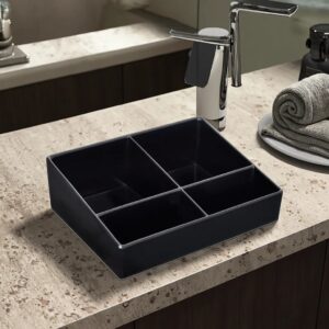 Maples 3-Piece Melamine Amenity Tray Set – Elegant, Food-Safe, and Easy to Clean (Black) - Image 4
