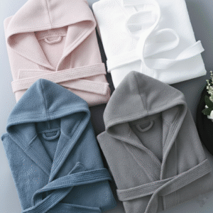 Maples Terry Hooded Bathrobe – 100% Cotton, 400 GSM, Soft, Absorbent, and Quick-Drying Comfort, Available in Multiple Colors - Image 1