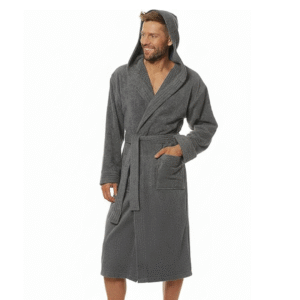 Maples Terry Hooded Bathrobe – 100% Cotton, 400 GSM, Soft, Absorbent, and Quick-Drying Comfort, Available in Multiple Colors - Image 2