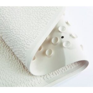 Maples Anti Slip Bath Rubber Mat : White, High-quality, Water-Resistant with Strong Suction Cups for Secure Grip and Safety - Image 2