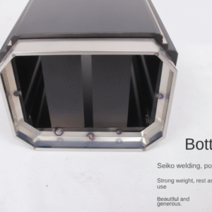 Lobby Ashtray Bin – Black Painted Finish | 310 × 260 × 655 mm - Image 4