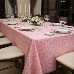 Maples 100% Cotton, Damask Material, Marble Design Table Cloth – Available in Multiple Colors & Sizes - Image 10