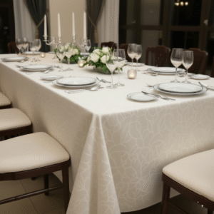 Maples 100% Cotton, Damask Material, Marble Design Table Cloth – Available in Multiple Colors & Sizes - Image 14