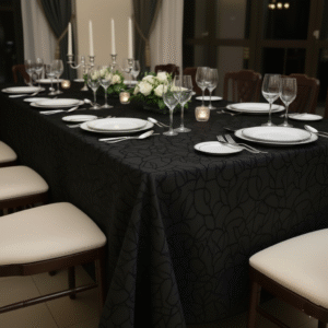 Maples 100% Cotton, Damask Material, Marble Design Table Cloth – Available in Multiple Colors & Sizes - Image 7