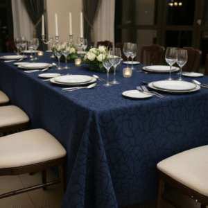 Maples 100% Cotton, Damask Material, Marble Design Table Cloth – Available in Multiple Colors & Sizes - Image 5