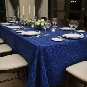 Maples 100% Cotton, Damask Material, Marble Design Table Cloth – Available in Multiple Colors & Sizes - Image 6