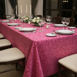 Maples 100% Cotton, Damask Material, Marble Design Table Cloth – Available in Multiple Colors & Sizes - Image 9