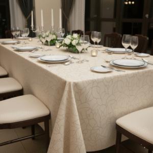 Maples 100% Cotton, Damask Material, Marble Design Table Cloth – Available in Multiple Colors & Sizes - Image 13